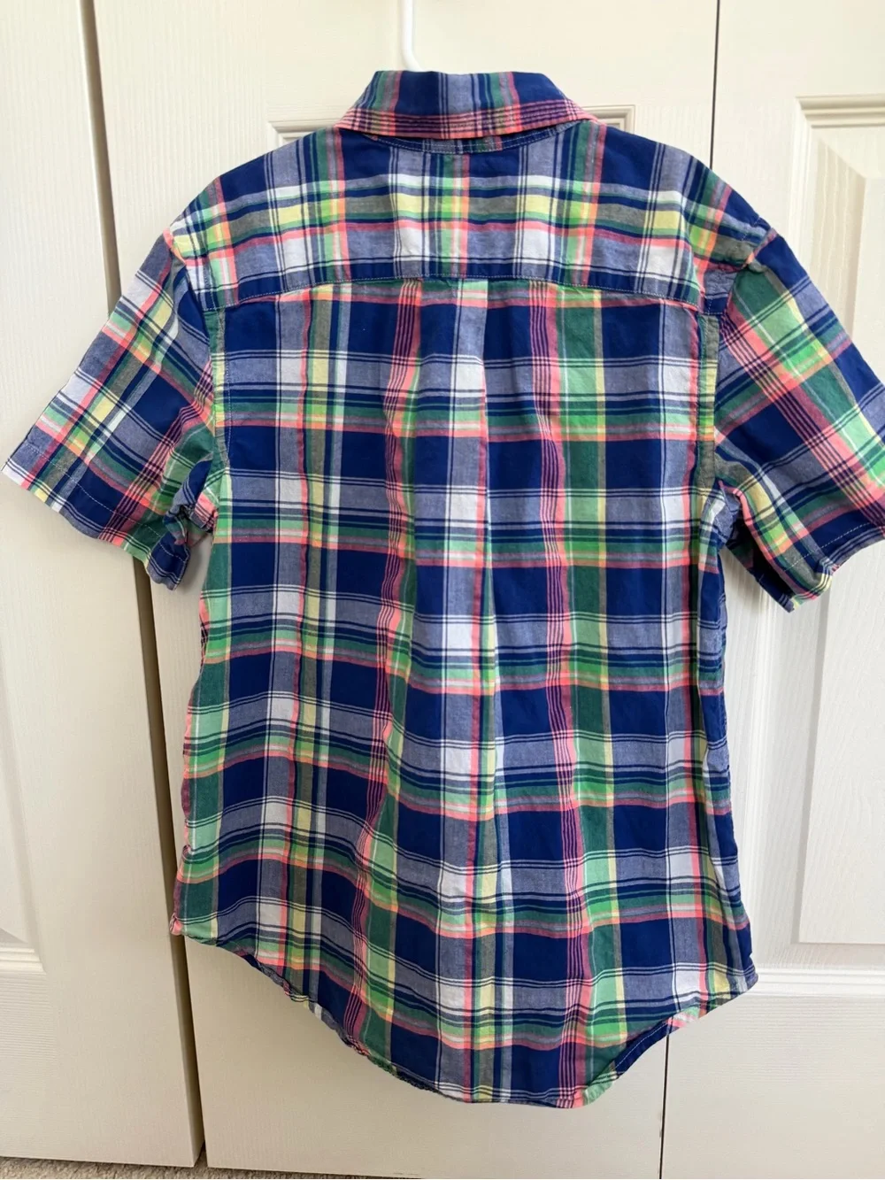 Ralph Lauren Boys' Short-Sleeve Plaid Button-Down Shirt - M 10-12